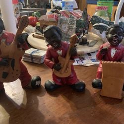 Antique Americana Ceramic 3peice Jazz Musicians 
