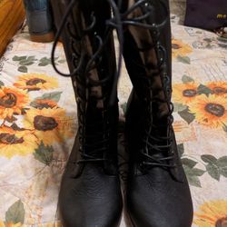 New Black Combat Boots