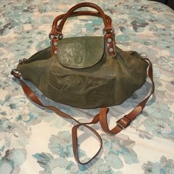 Sundance Olive Leather distressed hobo 