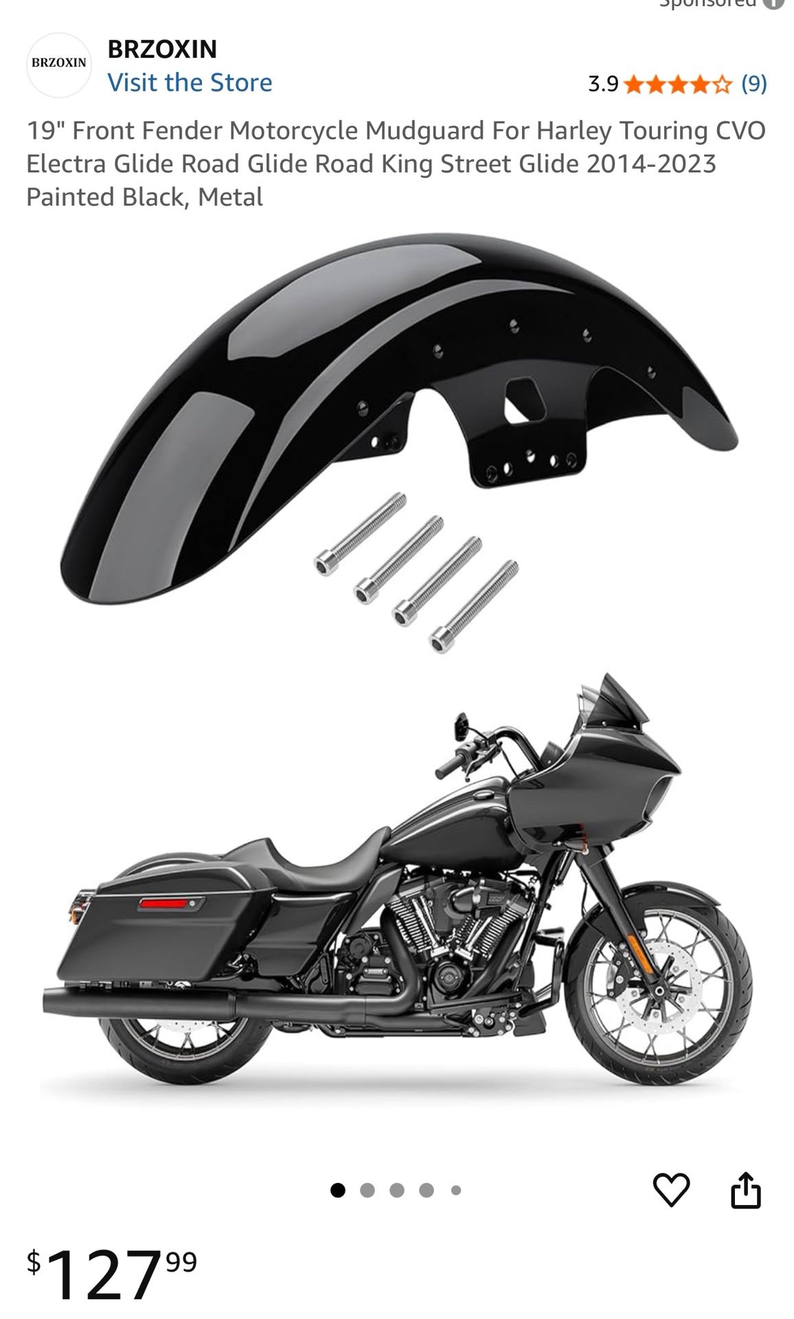 Motorcycle Front Fender / Salpicadera Para Moto