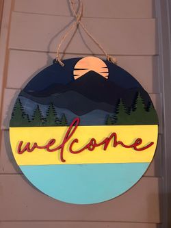 Welcome sign new 15” across