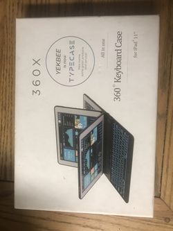 360X Rotatable Wireless/BT Backlit 10 Color iPad 9.7" Case with Keyboard BLUE