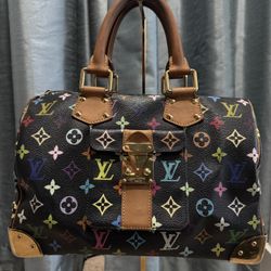 Authentic Louis Vuitton Murakami Multicolor Monogram 30 Speedy