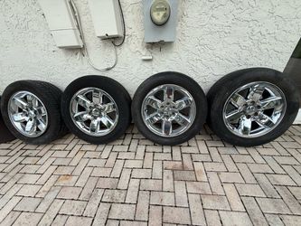 20” OEM GMC DENALI DE-CLADS RIMS AND TIRES SET OF 4