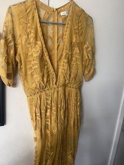 Honey Punch Lace Yellow Dress