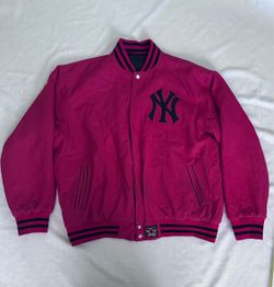 NY Yankees Varsity Bomber Jacket Pink