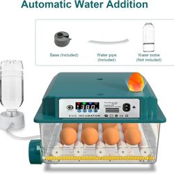 Egg Incubator for Hatching Eggs, Egg Incubator with Automatic Egg Turning and Automatic Water Addition with Egg Candler, 12-16 Eggs Incubator for Hatc