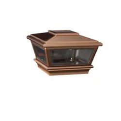 Deckorators 4-in x 4-in 5-Lumen 1-Watt Copper Solar LED Outdoor Post Cap Light (6500 K)