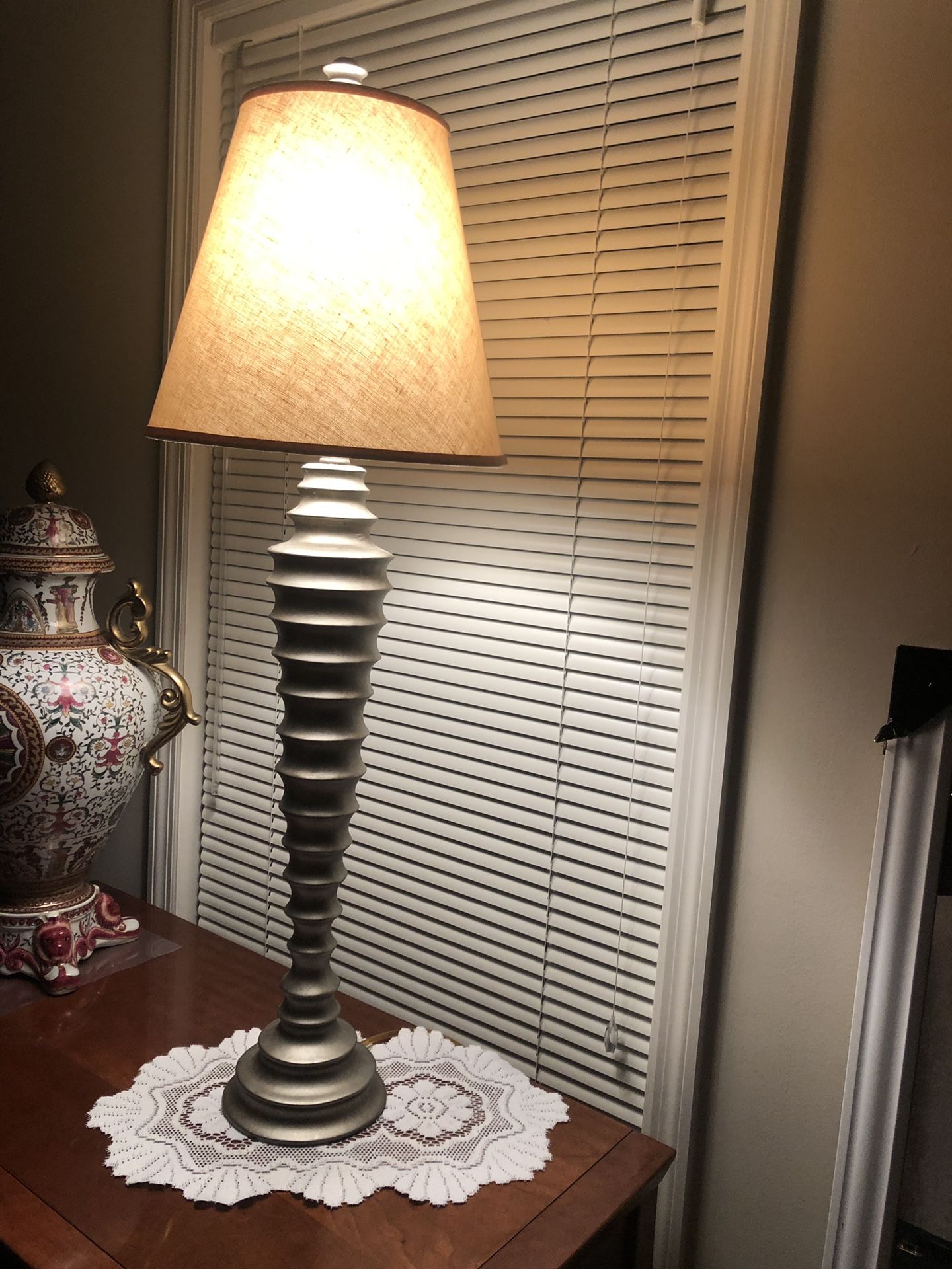 High , traditional style lamp.