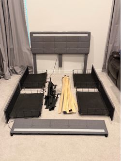 Full Size LED Bed With Storage- Great Condition
