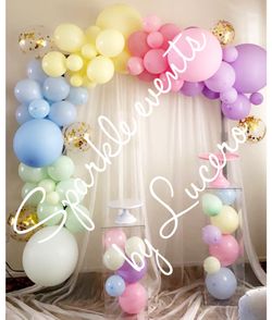 Balloon garland with stands