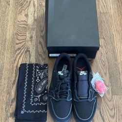 Travis Scott Black Phantom NEW Air Jordan  1 Low OG SP Nike Basketball Shoes 