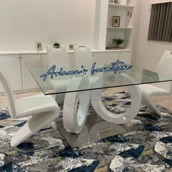 New Dining Table Set (black,white,grey,red)