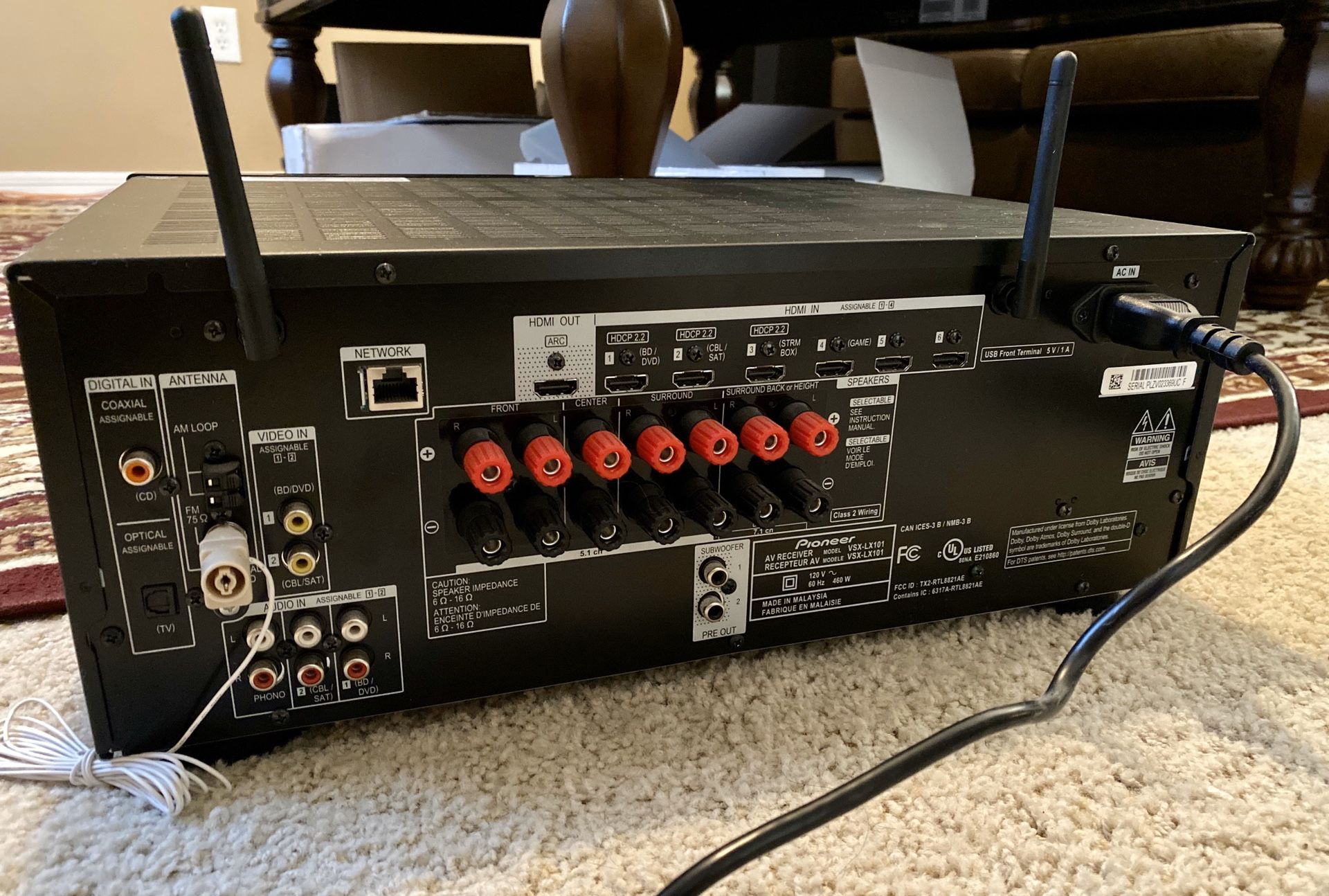 Pioneer VSXLX101 4K Ultra HD Surround receiver for Sale in Chandler