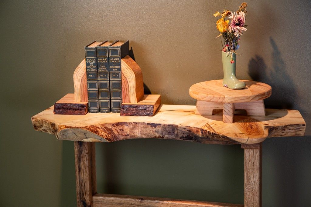 Live Edge Tall Side Table