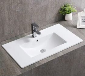 Vanity Bathroom Sink Top 36" x 18" - White(Firm price)