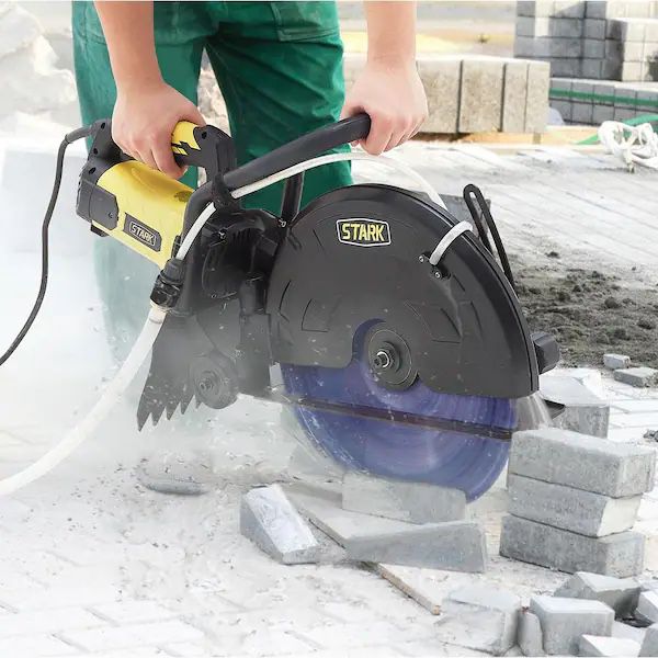 New 16” 3200-Watt Circular Cut Concrete Floor Tile Water Saw Cutter Water Line Attachment