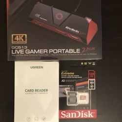  AVerMedia Live Gamer Portable 2 Plus + SanDisk 128GB  + SD Card Reader Bundle