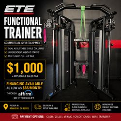 ETE Functional Trainer - Commercial Gym Equipment - $1,000