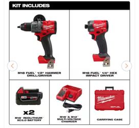 Milwaukee M18 FUEL Hammer Drill & Impact Driver Kit