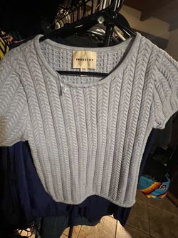Industry Cable Knit Crop Sweater Top Medium