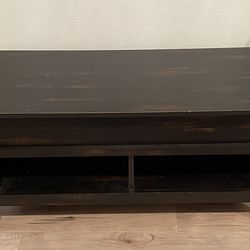 Dark Coffee Table with Storage