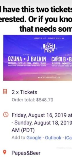 Beachfest tickets