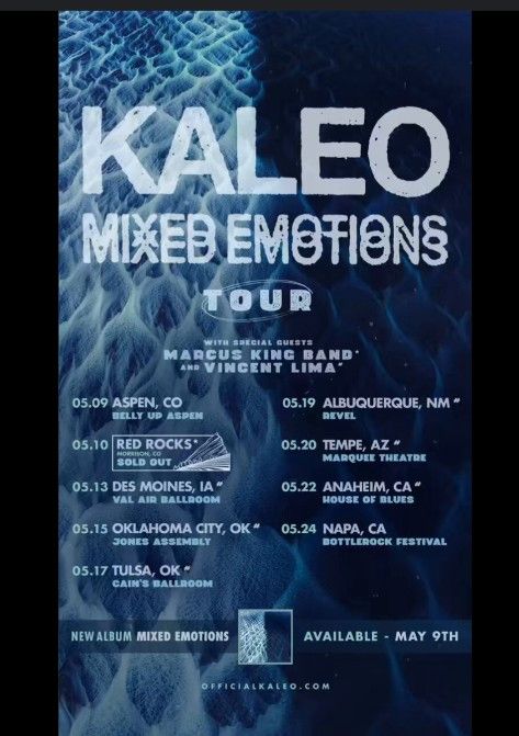 Monday May 19th Kaleo Albuquerque!!!