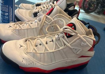 Air Jordan 6 Rings White Red Sneakers