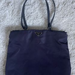 Prada Tessuto Basic Nylon and Leather Shoulder Bag
