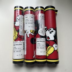 Classic Mickey Mouse Disney Wallpaper Border Lot of 4 Rolls 20 Yards Total