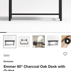 Crate And Barrel Emmer 60” Smart Desk 