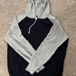 J. Crew Raglan Hoodie Navy/Grey