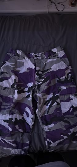 Purple Camo Cargo Pants