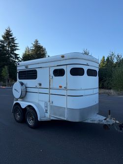 Circle j 2 horse straight load trailer