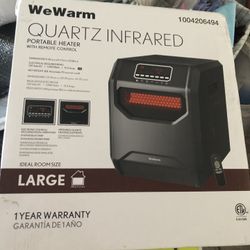 WeWarm Electric 6 Element Infrared Space Heater Black Plastic