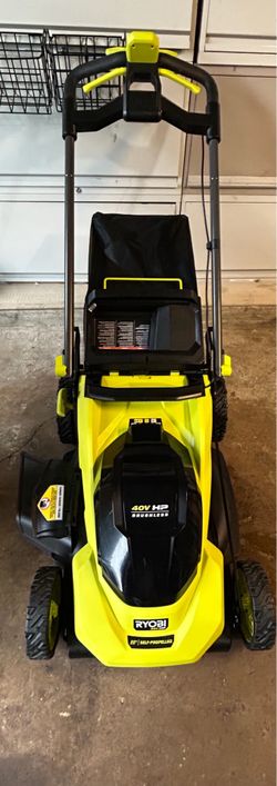 $250$. 40V HP Brushless 20 in. Cordless Electric Battery Walk Behind Self-Propelled Lawn Mower with 6.0 Ah Battery and Charger