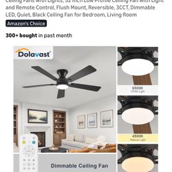 Ceiling Fan. Brand New 52 Inch Blades Reversible 