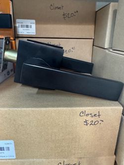 Door handle passenger modern matte black finish square design