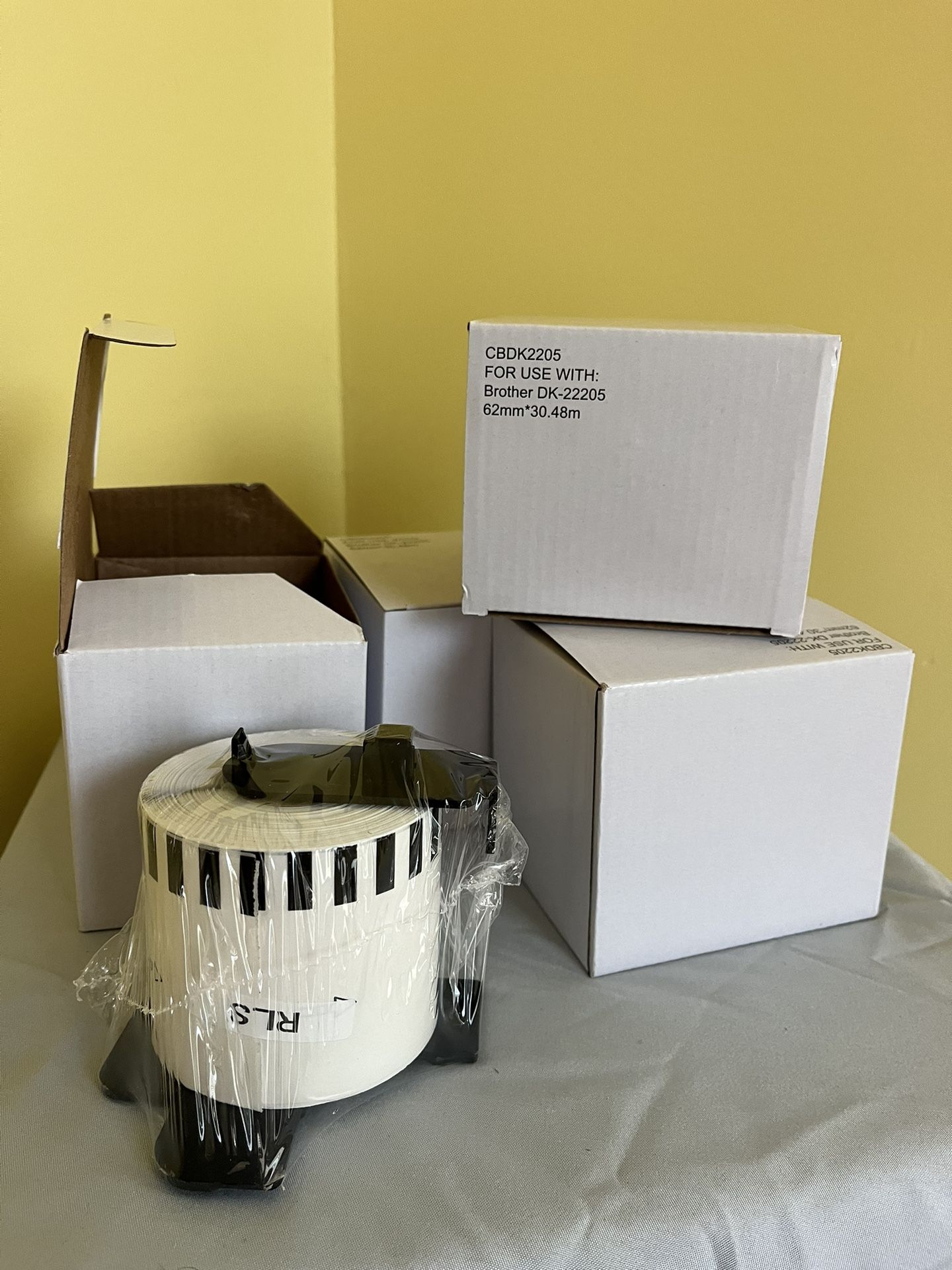 Brother DK-2205 White Paper Tape 2.4 In X100ft Compatible
