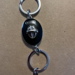 COACH Vintage Dual Fob Keychain Purse Charm Key ring