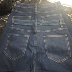 2 Pair Dark Blue Mens Jeans