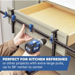 New Kreg PRO XL Jig for Cabinet Hardware Installation, Single Knobs & Pulls