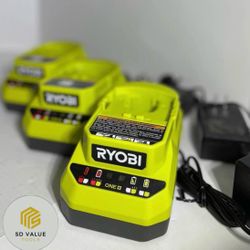 Ryobi ONE+ 18V Lithium-Ion Charger. Class 2 Battery Charger ($25 Cada uno / $25 Each)