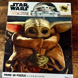Disney Star Wars The Mandalorian Yoda Prime 3D Jigsaw Puzzle 500 Pieces SEALED just $5 