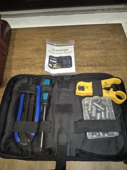 This is a Gaobige Compression Tool Kit for coaxial cables. 
