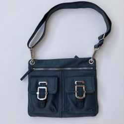 NEW ETIENNE AIGNER WOMEN'S SMALL GENUINE LEATHER PURSE DARK GREEN