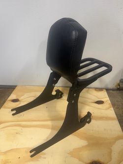 1999 Harley Dyna Detachable Sissy Bar Backrest + Luggage Rack – Bl