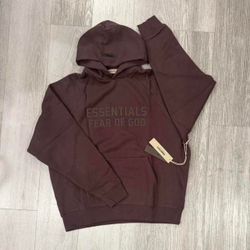 💜 Fear of God Essentials Plum Burgundy Brown Hoodie & Sweats Set  Brand New | 100% Authentic | Sizes S, M, L Available