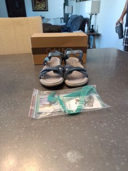 Ortho Feet Blue Sandals 10wide Brand New